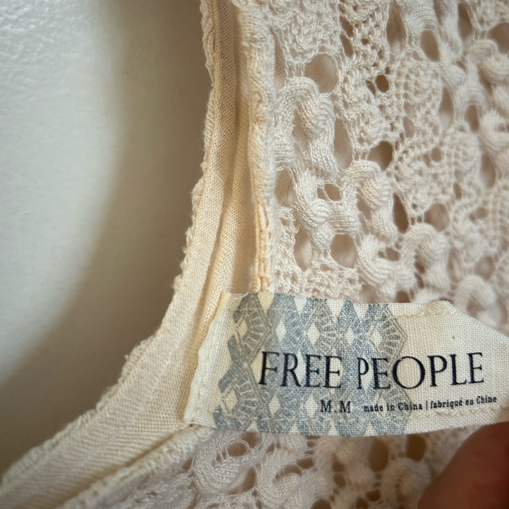 Free People Elegant Cream Crochet Dress - Picture 4 of 4